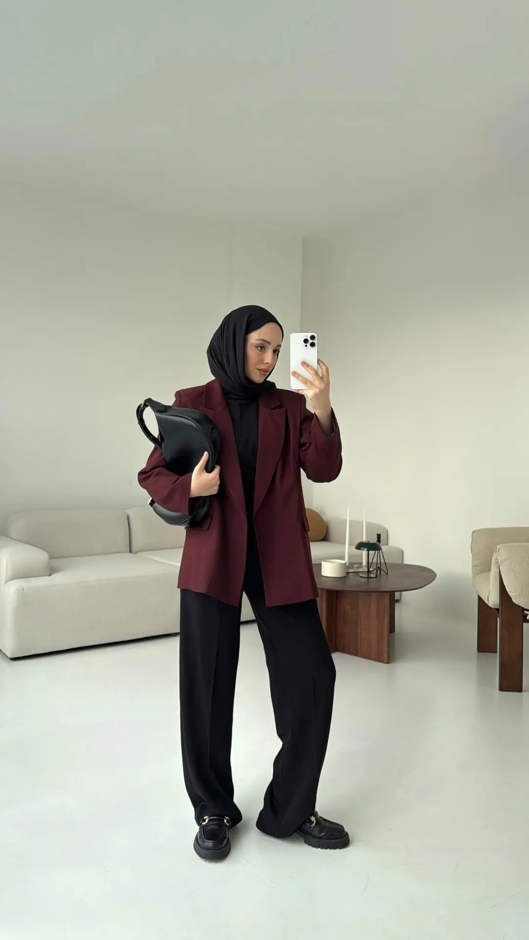 Bordo Blazer Ceket