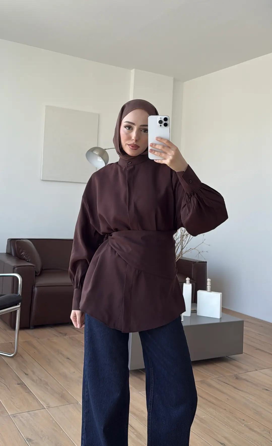 Patlı Gömlek Kahve - Görsel 3
